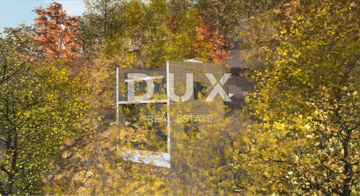GORSKI KOTAR, FUŽINE - un progetto unico nel cuore del Gorski Kotar, terreno edificabile di 3340 m2 con progetto per una villa, opportunità di investimento!