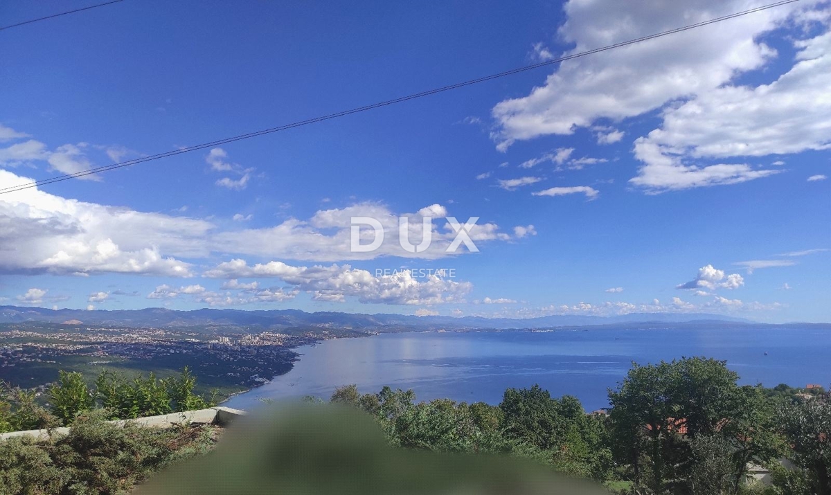 OPATIJA, BREGI - terreno edificabile di 6432 m2 (area edificabile 2355 m² e area agricola 4077 m²) con vista panoramica sul mare