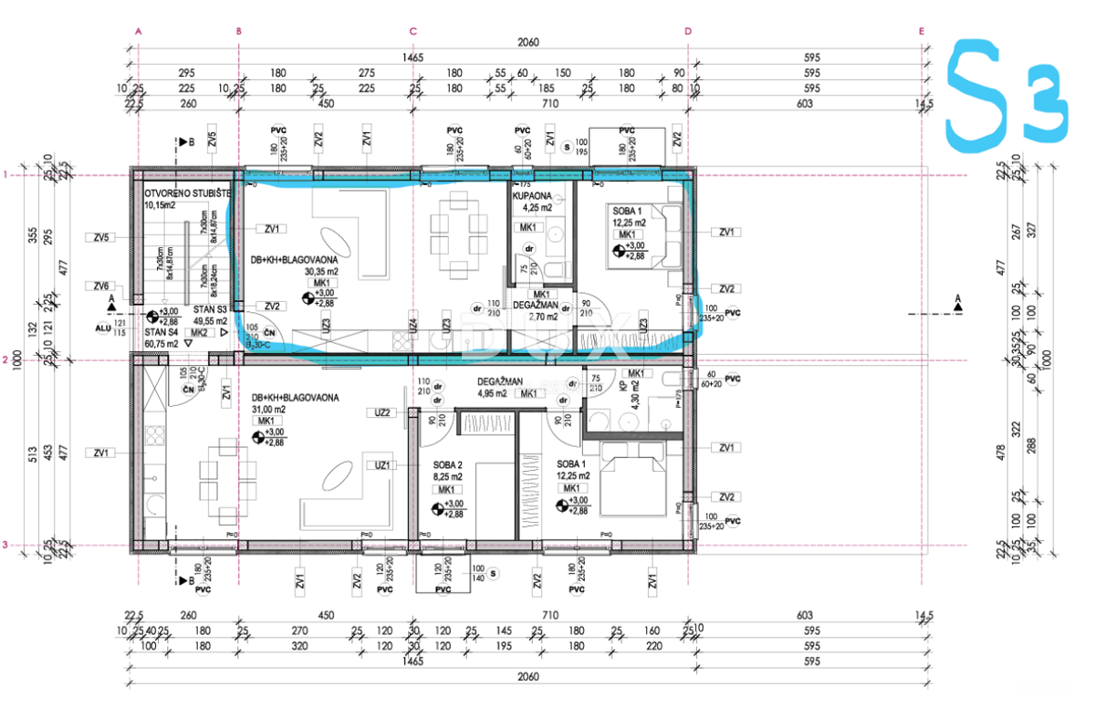 ZADAR, VRSI MULO - Nuova costruzione in una posizione ricercata! 1S+DB! S3
