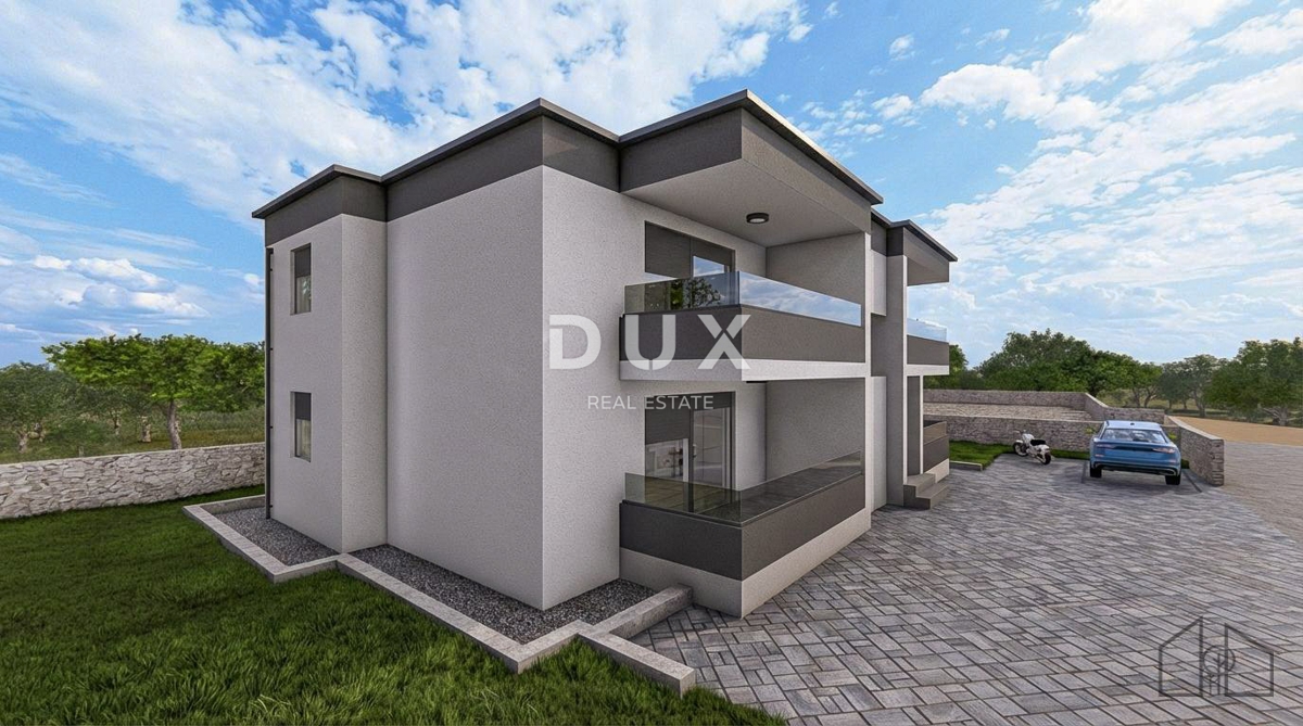 ISOLA DI RAB, KAMPOR - Appartamento con due camere da letto in un edificio di nuova costruzione di qualità, terrazza con vista, parcheggio!