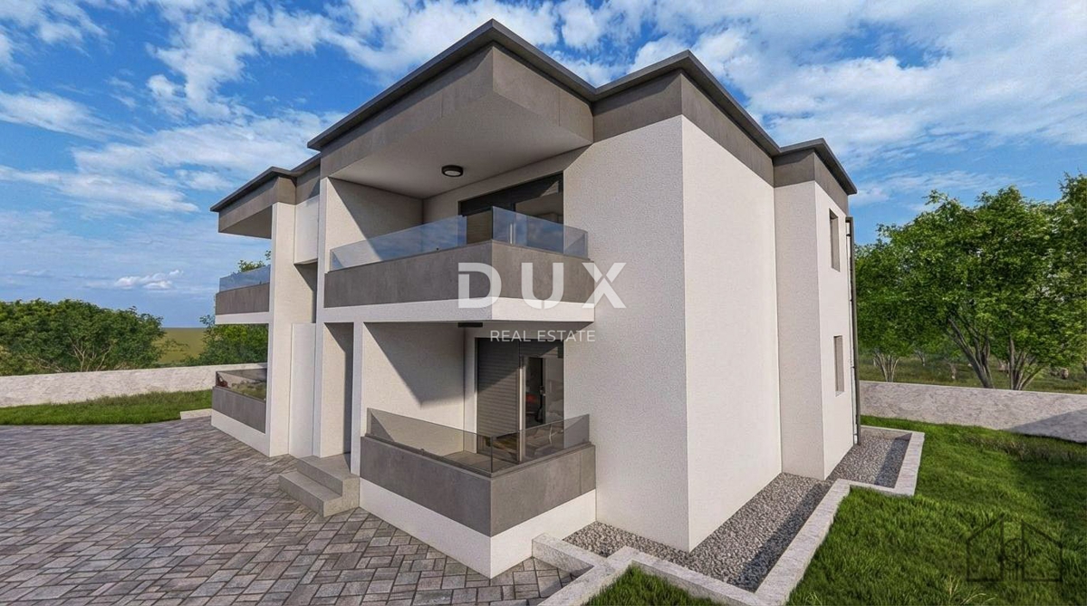 ISOLA DI RAB, KAMPOR - Appartamento con due camere da letto in un edificio di nuova costruzione di qualità, terrazza con vista, parcheggio!