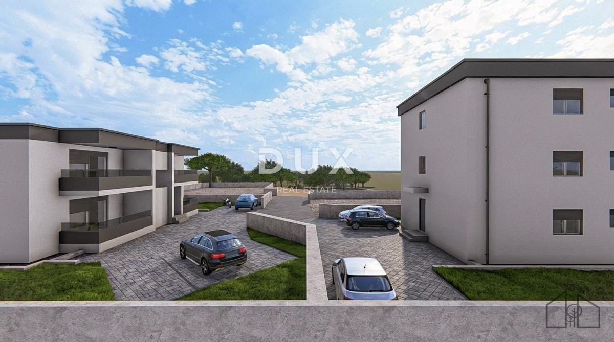 ISOLA DI RAB, KAMPOR - Appartamento con due camere da letto in un edificio di nuova costruzione di qualità, terrazza con vista, parcheggio!