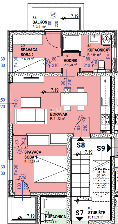 ISOLA DI PAG, POVLJANA - OCCASIONE! Appartamento di nuova costruzione in riva al mare!