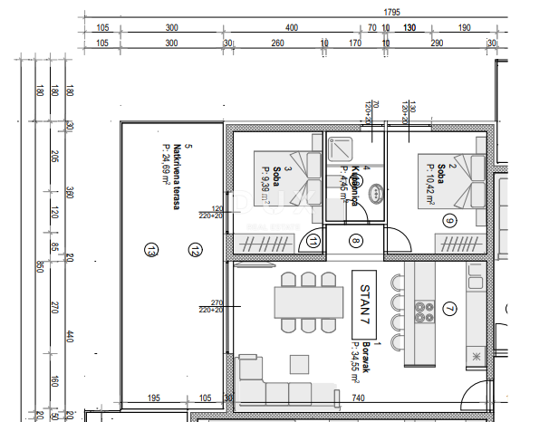 ISOLA DI PAG, POVLJANA - OCCASIONE! Appartamento di nuova costruzione in riva al mare!