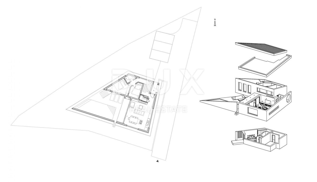 ISTRIA, NOVIGRAD - Casa di design con piscina e vista mare