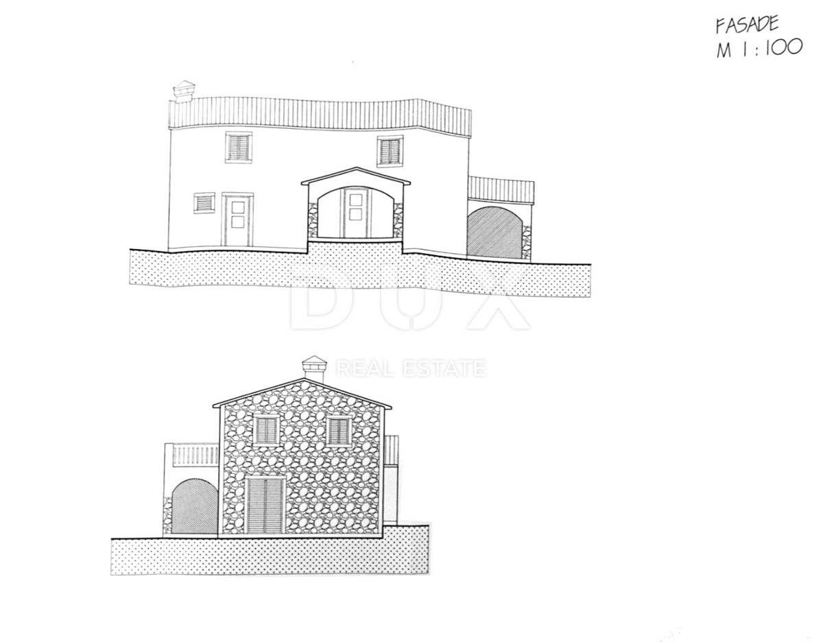 ISTRIA, RABAC - Casa in costruzione con vista mare