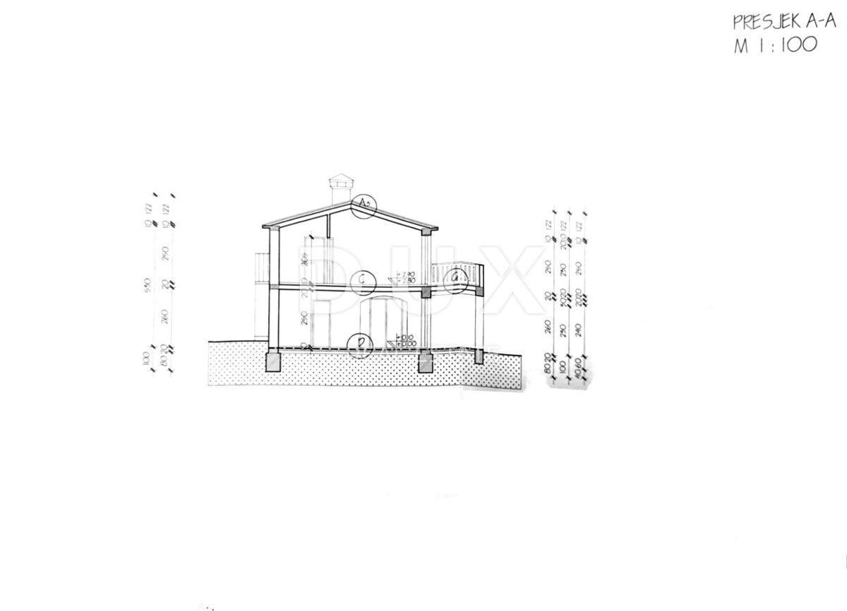 ISTRIA, RABAC - Casa in costruzione con vista mare