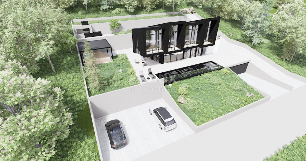 OPATIA, ST. JELENA - villa 250m2 con vista panoramica sul mare e piscina + giardino paesaggistico 1200m2