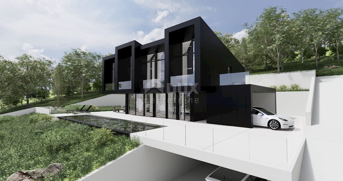 OPATIA, ST. JELENA - villa 250m2 con vista panoramica sul mare e piscina + giardino paesaggistico 1200m2