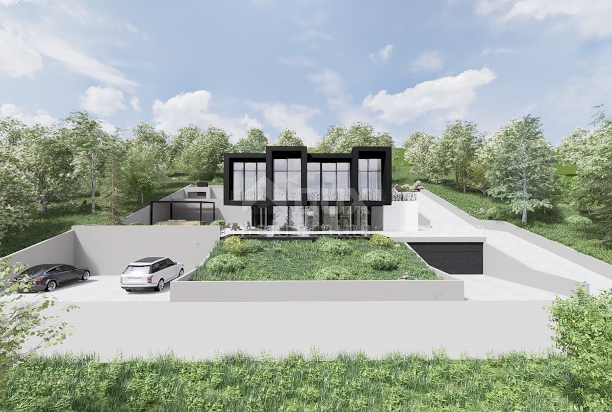 OPATIA, ST. JELENA - villa 250m2 con vista panoramica sul mare e piscina + giardino paesaggistico 1200m2
