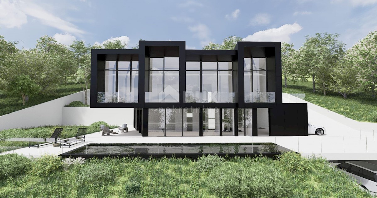 OPATIA, ST. JELENA - villa 250m2 con vista panoramica sul mare e piscina + giardino paesaggistico 1200m2