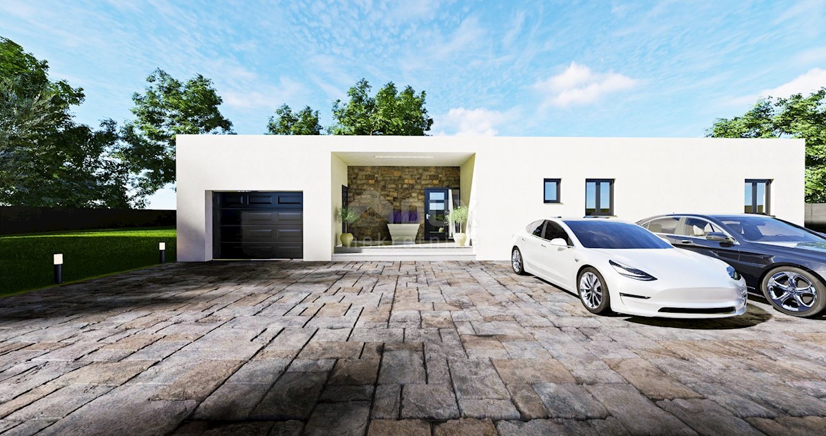 ISTRIA, LABIN - Nuova costruzione con garage e piscina