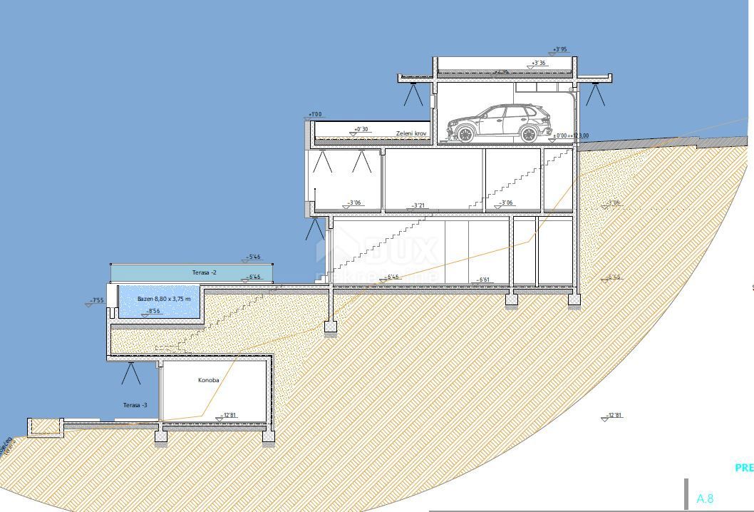 OPATIJA, IČIĆI - terreno per una villa con permesso di costruire 300m2 vicino alla spiaggia e Opatija