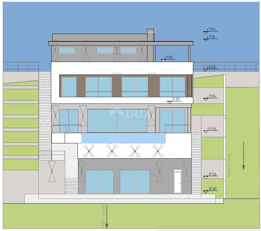 OPATIJA, IČIĆI - terreno per una villa con permesso di costruire 300m2 vicino alla spiaggia e Opatija