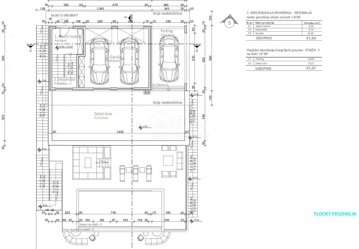 OPATIJA, IČIĆI - terreno per una villa con permesso di costruire 300m2 vicino alla spiaggia e Opatija