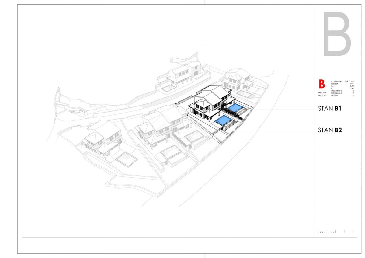 ISOLA DI KRK, TRIBULJE - terreno edificabile con progetto