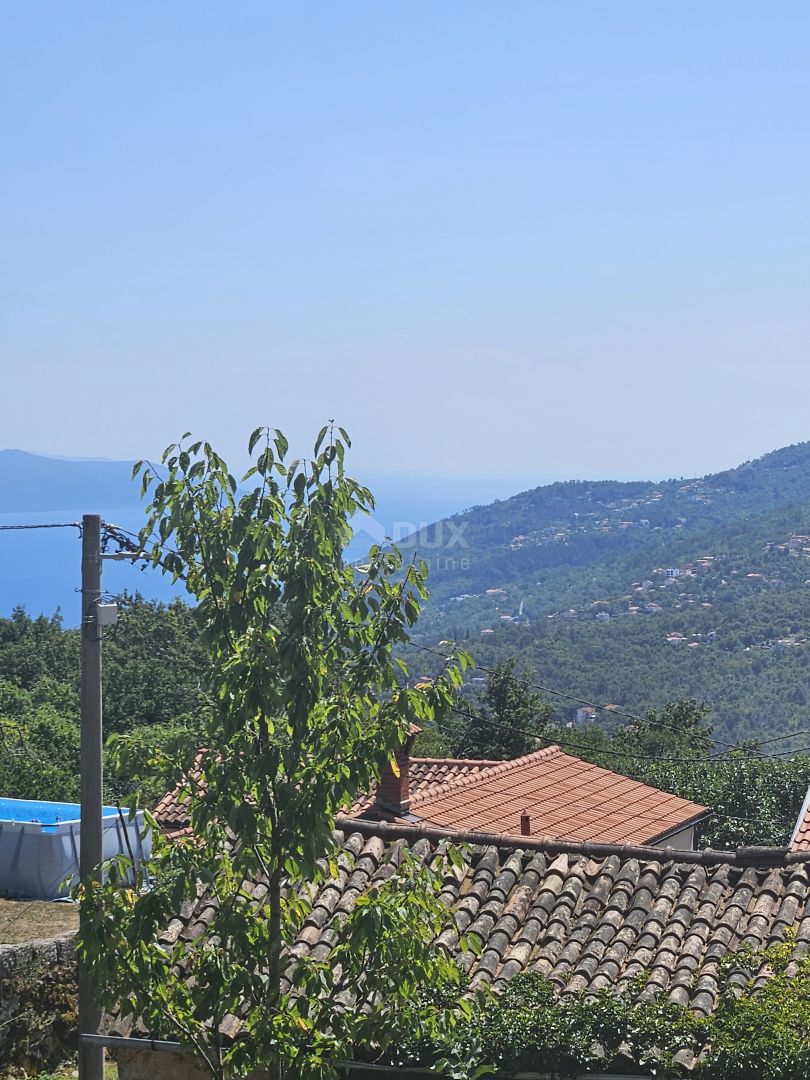 OPATIJA, VEPRINAC - terreno edificabile 1200m2 con vista mare per casa familiare/villa/appartamenti/casa in affitto - vacanza con piscina