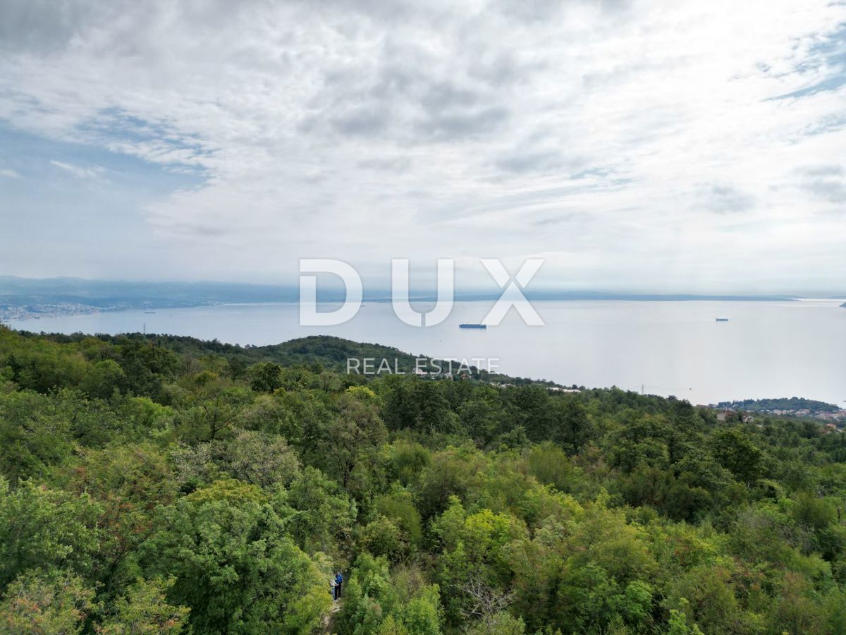 OPATIJA, VEPRINAC - terreno edificabile 1200m2 con vista mare per casa familiare/villa/appartamenti/casa in affitto - vacanza con piscina