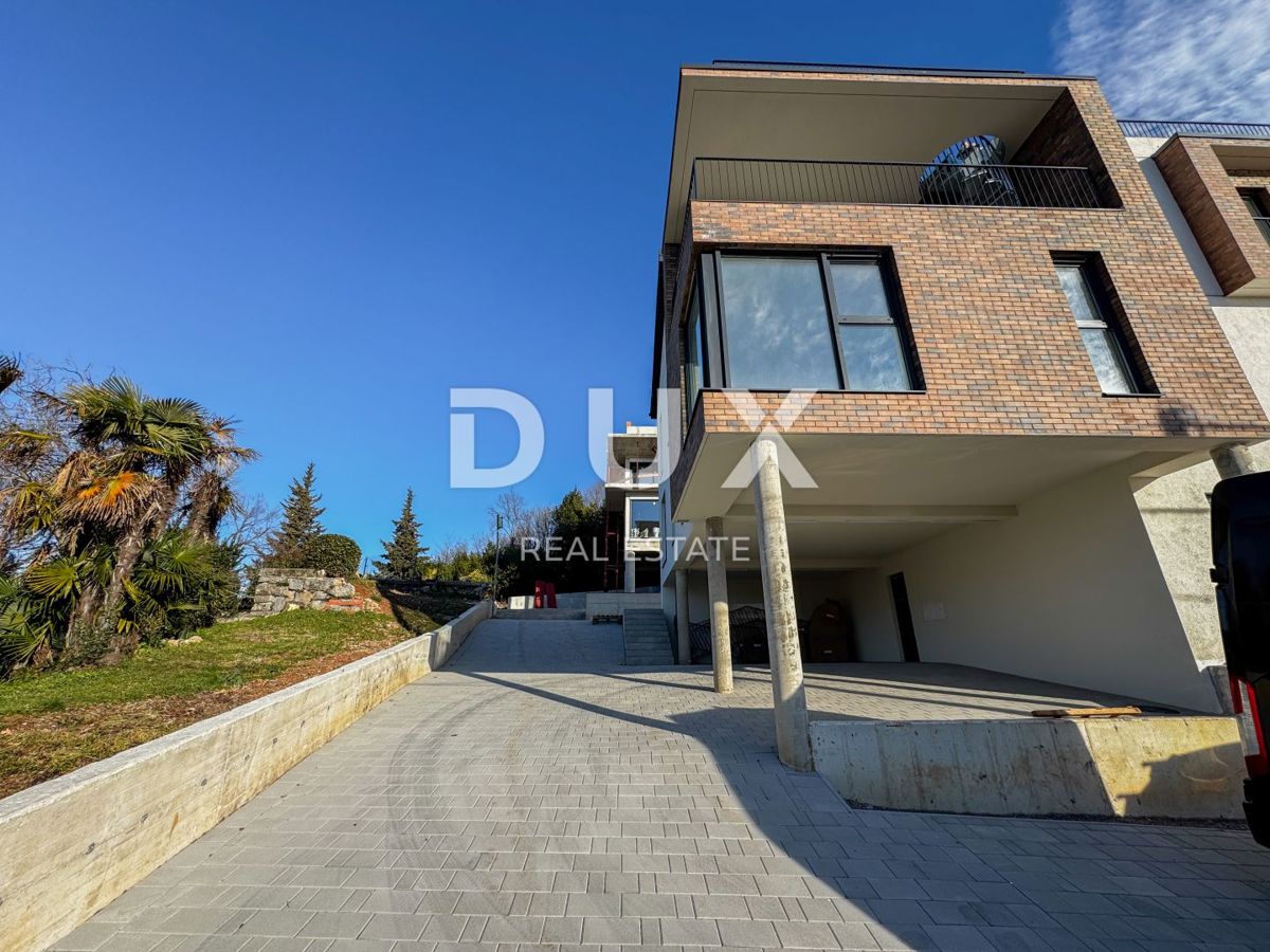 OPATIJA, PAVLOVAC - appartamento su due piani 132 m2 con terrazza sul tetto in un nuovo edificio, vicino a Opatija, vista mare