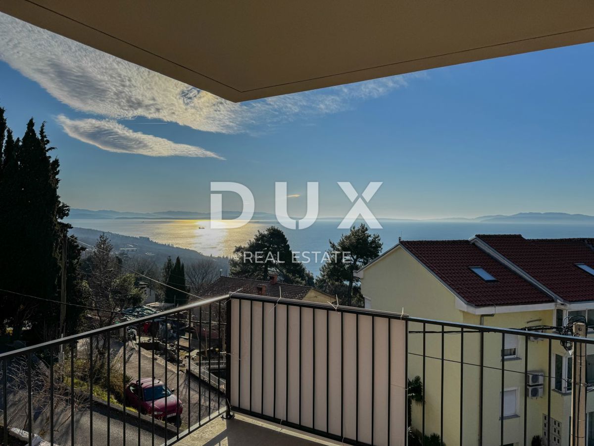 OPATIJA, PAVLOVAC - appartamento su due piani 132 m2 con terrazza sul tetto in un nuovo edificio, vicino a Opatija, vista mare