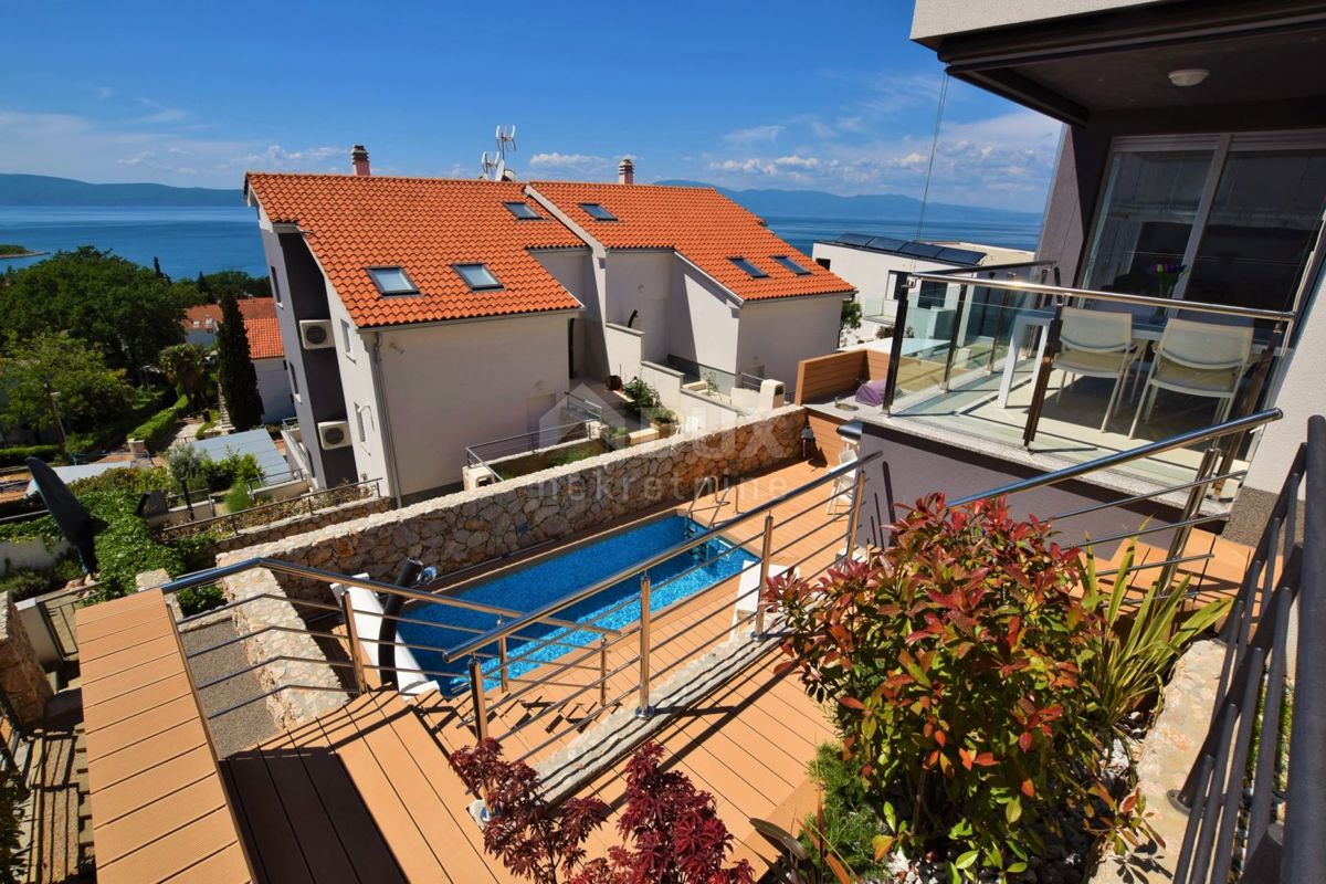 ISOLA DI KRK, NJIVICE - Appartamento con 2 camere da letto con piscina e vista mare