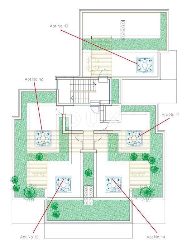 OPATIJA, CENTRO - nuova costruzione speciale, microlocalizzazione nel centro di Opatija, appartamento più grande con terrazza e garage, pronto a abitare, a 200 metri dal mare