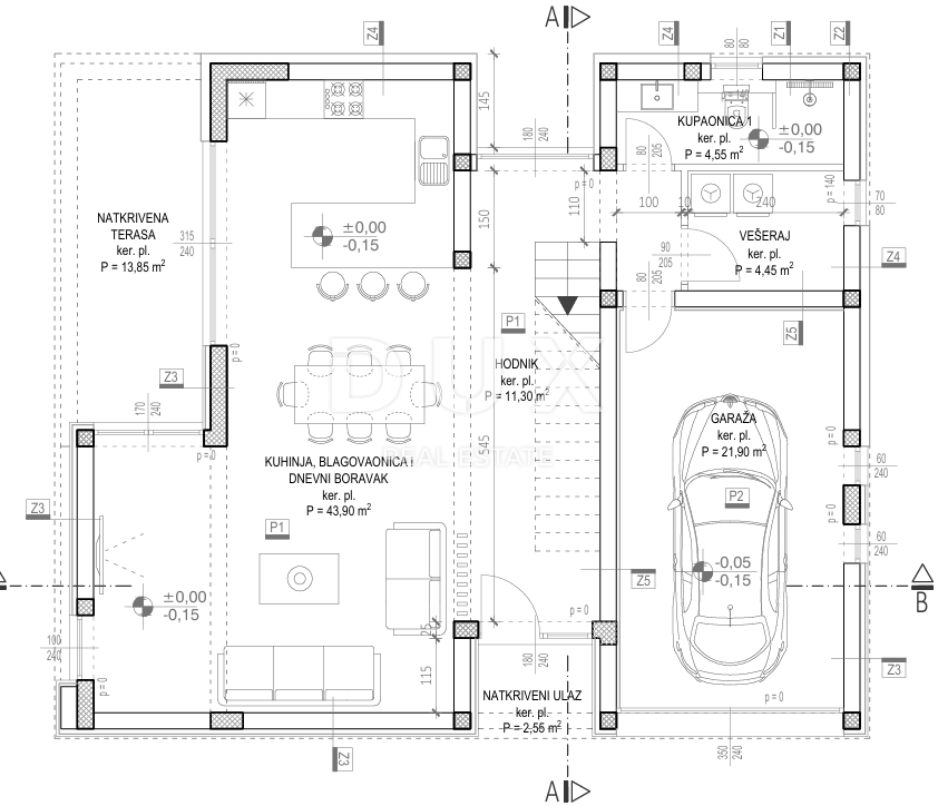 ZADAR, PRIVLAKA - Elegante casa a 110 metri dalla spiaggia! Nuova costruzione! B