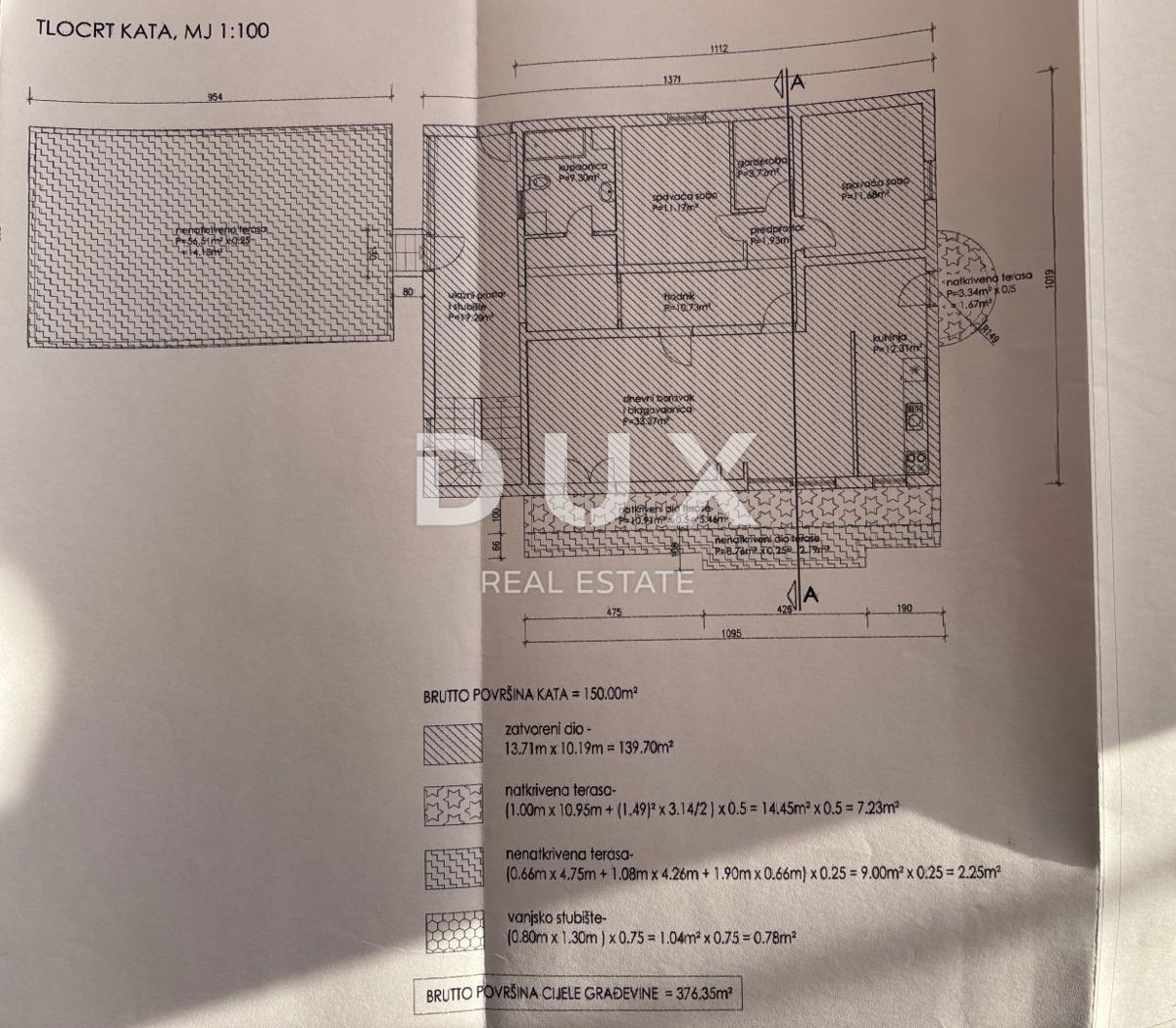 ZADAR, PLOVANIJA - Spaziosa casa su due piani con garage e vista panoramica sulla città