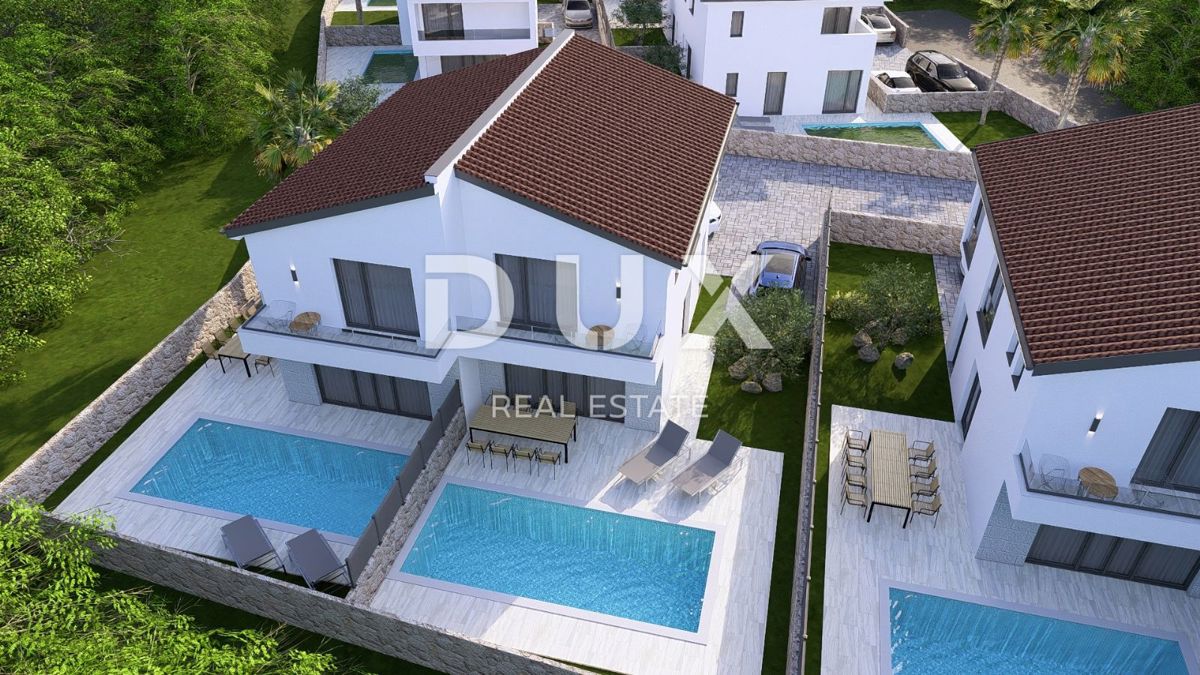 ISOLA DI KRK, MALINSKA - Casa di design moderno con piscina