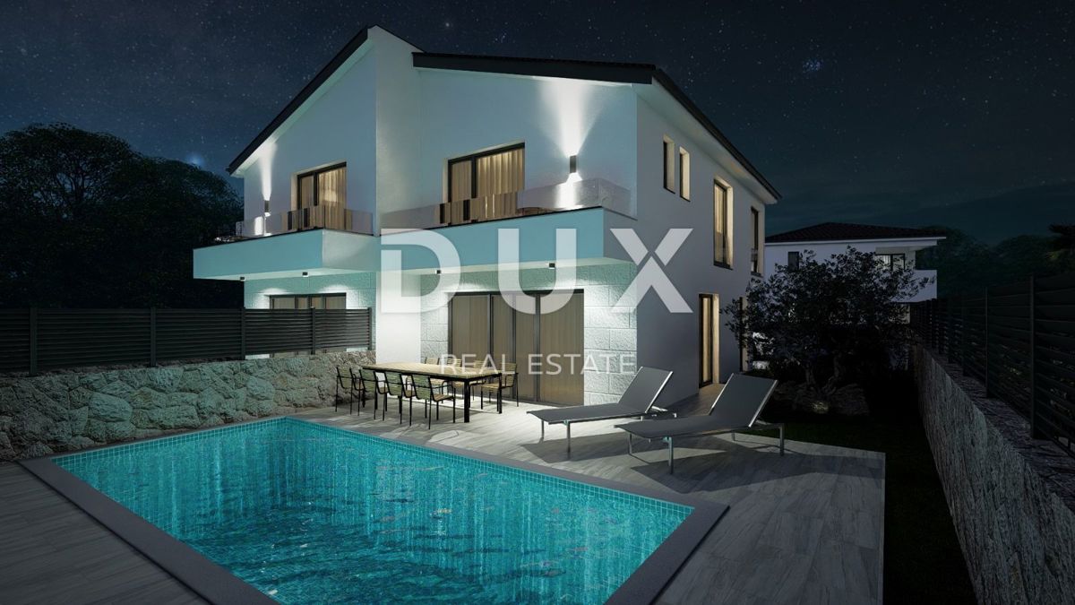 ISOLA DI KRK, MALINSKA - Casa di design moderno con piscina