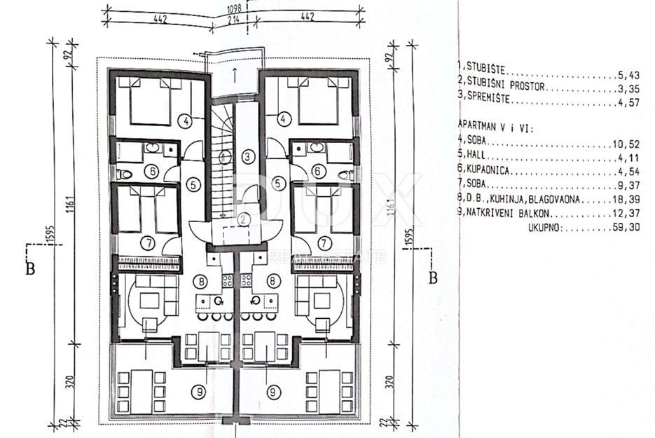 Appartamento Omišalj, 59,30m2