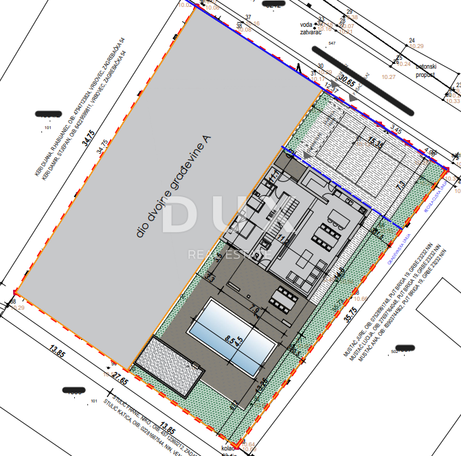 ZADAR, ZUKVE - Spaziosa casa bifamiliare con piscina! Nuova costruzione! B