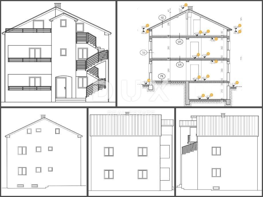 RIJEKA, VIŠKOVO - casa indipendente di nuova costruzione con 3 appartamenti + taverna + giardino! OPPORTUNITÀ!