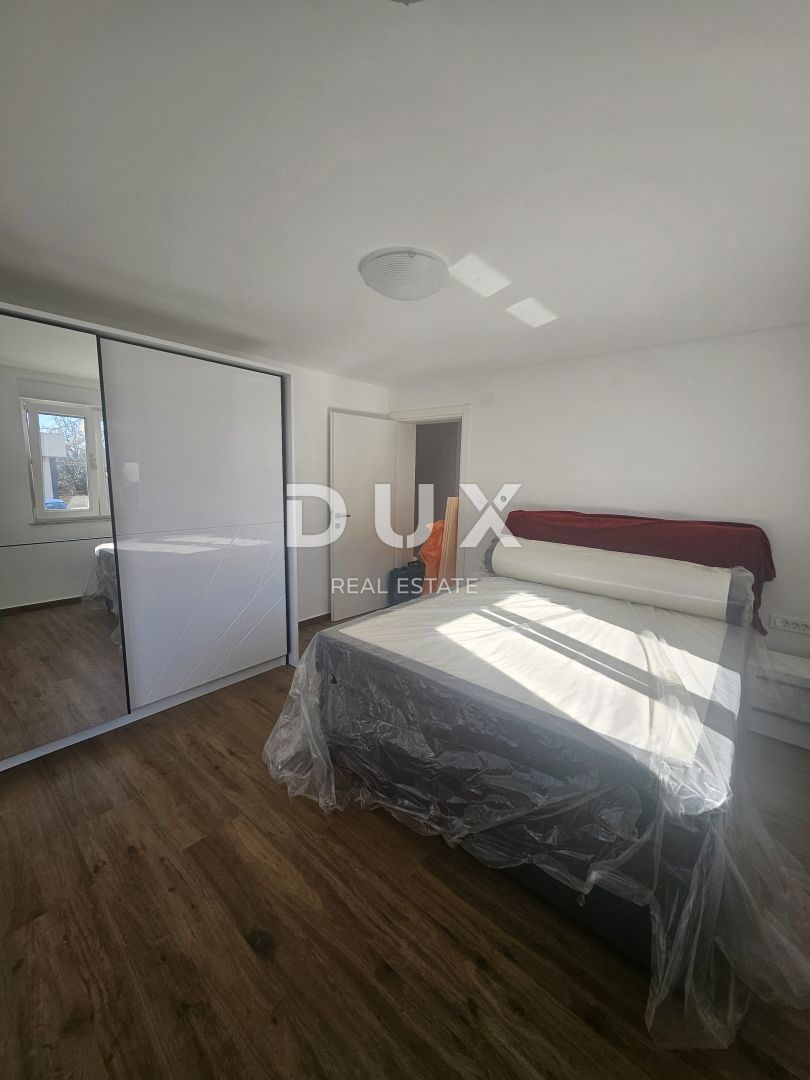 SRDOČI, ZAMET GORNJI, MARINIĆI - appartamento 87m2 piano terra soggiorno + 3 camere da letto con vista mare + terrazza coperta 30m2