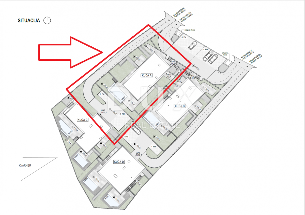 RIJEKA, KOSTRENA - appartamento esclusivo 141,72m2 nuova costruzione con splendida vista mare + giardino 59,94m2 - S1-A