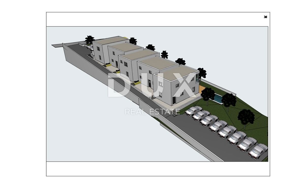 ISTRIA, PARENZO - Terreno edificabile con permesso di costruire valido per la costruzione di 5 case in fila! RARITÀ E OCCASIONE!