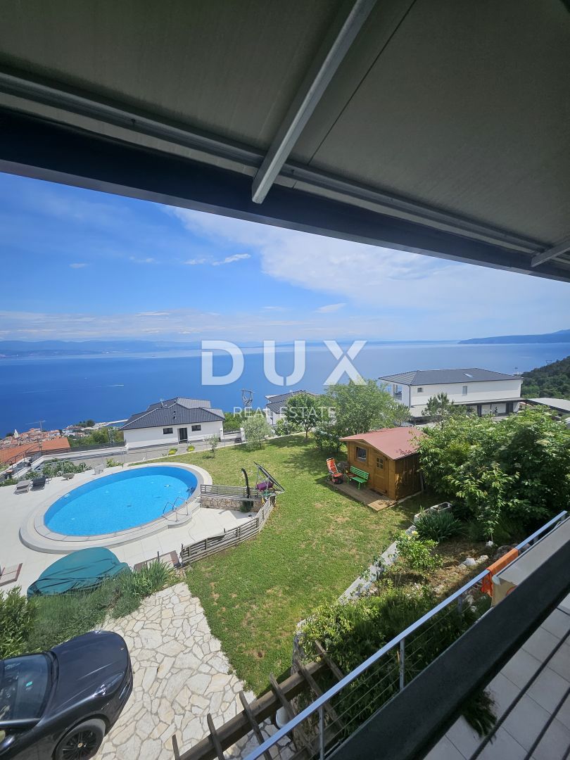 ABBAZIA, LOVRAN - villa 387m2 con vista panoramica sul mare e piscina + area 1200m2