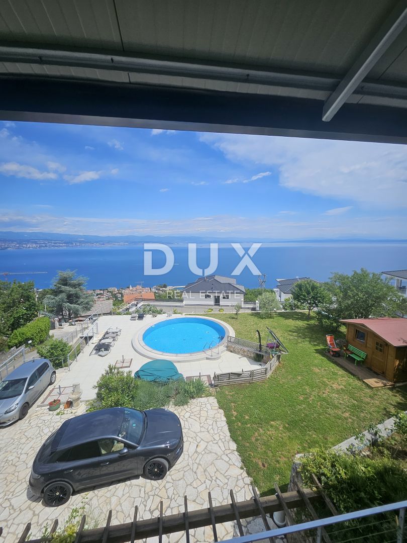 ABBAZIA, LOVRAN - villa 387m2 con vista panoramica sul mare e piscina + area 1200m2