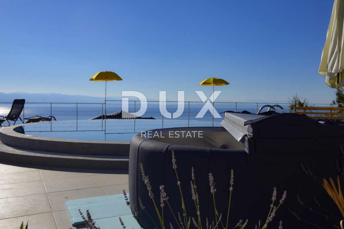 ABBAZIA, LOVRAN - villa 387m2 con vista panoramica sul mare e piscina + area 1200m2