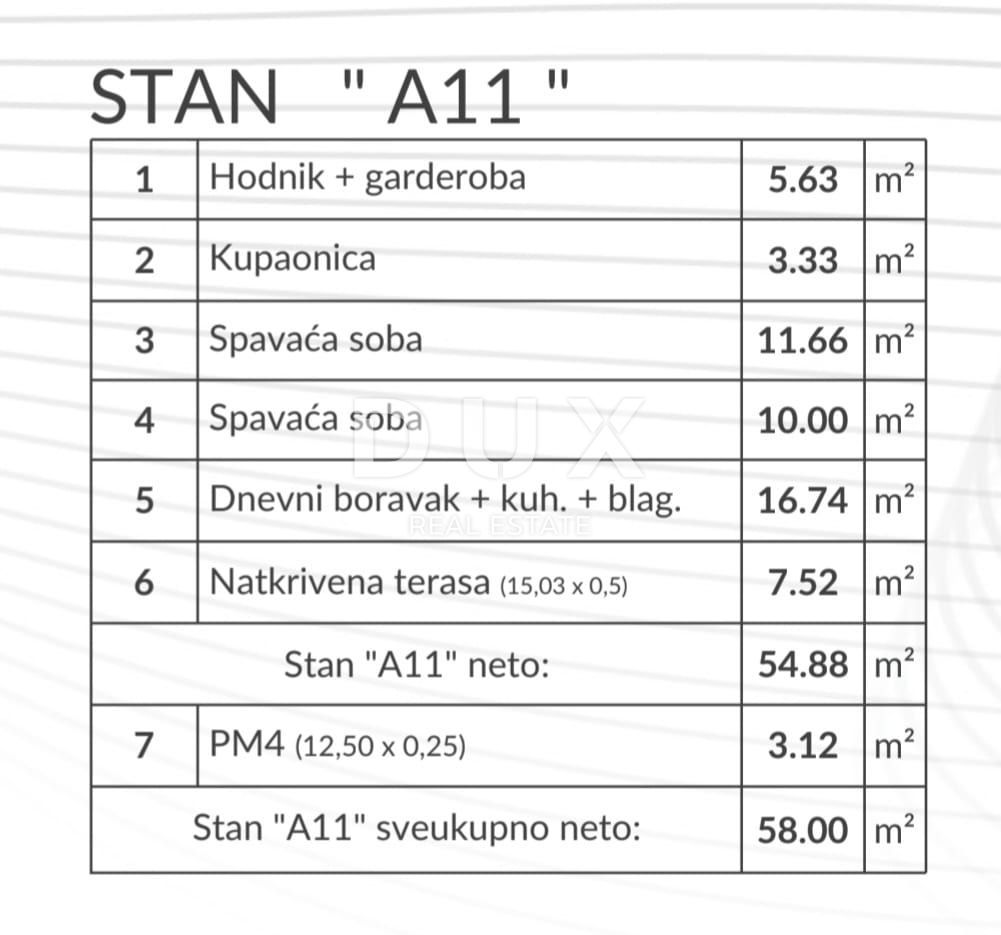 Appartamento Šikići, Pula, 53,46m2