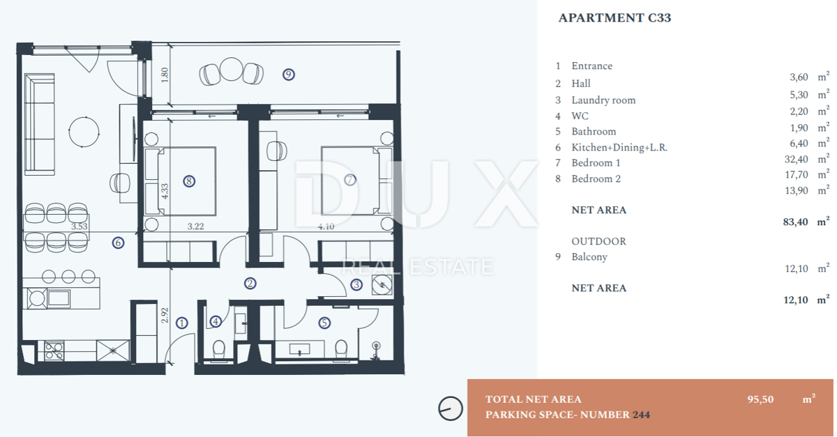 Appartamento Savudrija, Umag, 103,60m2