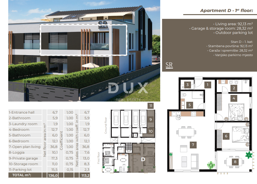 ISTRIA, ROVIGNO - Appartamento vicino al mare al 1° piano