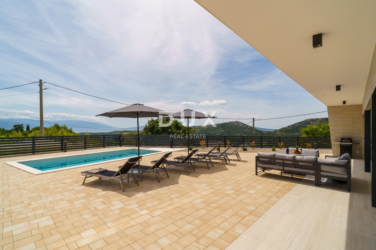 CRIKVENICA, BRIBIR - villa moderna con piscina, vista mare