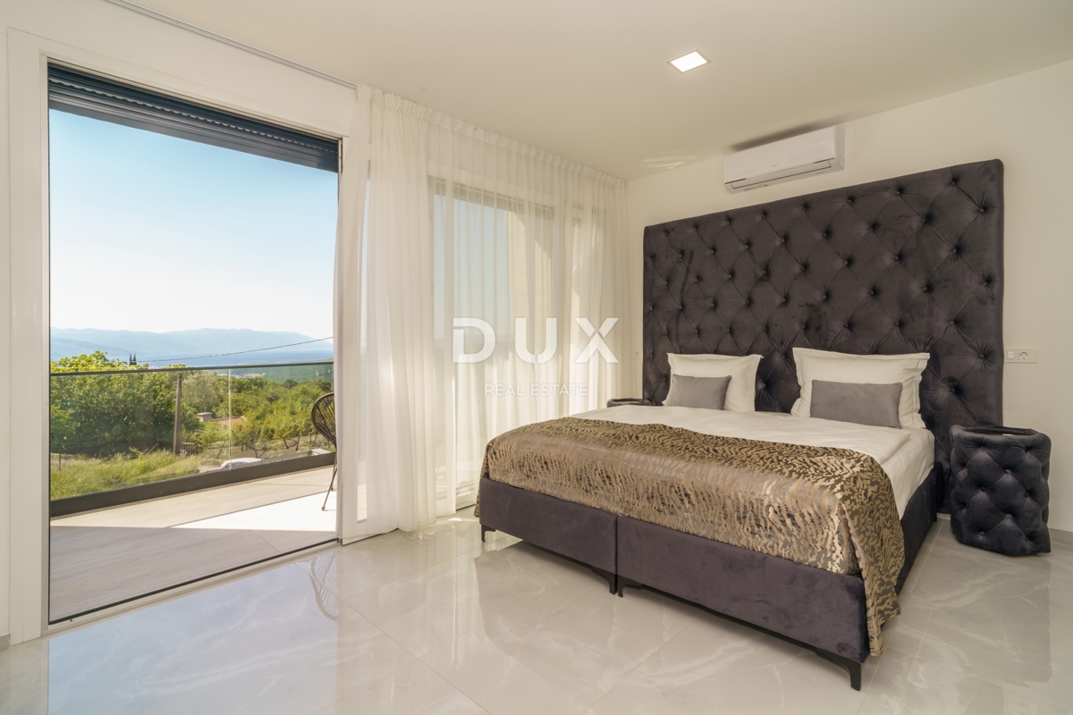 CRIKVENICA, BRIBIR - villa moderna con piscina, vista mare