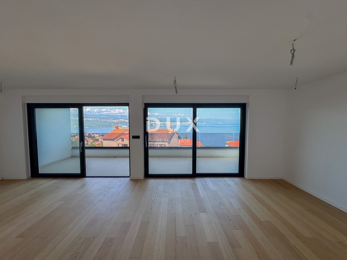 ABBAZIA, CENTRO - lussuoso appartamento in un nuovo edificio con garage e vista panoramica sul mare