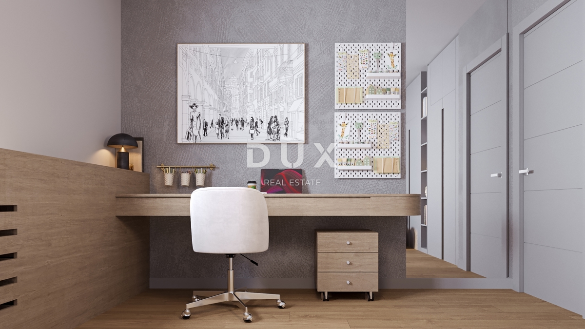 RIJEKA, KANTRIDA - Appartamento di 118 m2 in un lussuoso edificio di nuova costruzione a soli 250 metri dal mare con garage e vista panoramica sul mare