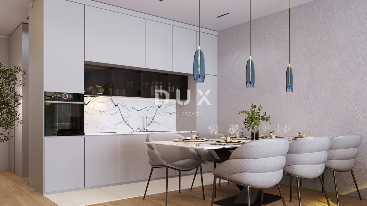 RIJEKA, KANTRIDA - Appartamento di 118 m2 in un lussuoso edificio di nuova costruzione a soli 250 metri dal mare con garage e vista panoramica sul mare