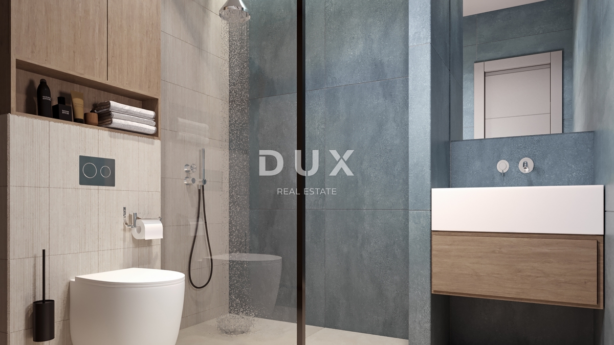 RIJEKA, KANTRIDA - Appartamento di 118 m2 in un lussuoso edificio di nuova costruzione a soli 250 metri dal mare con garage e vista panoramica sul mare