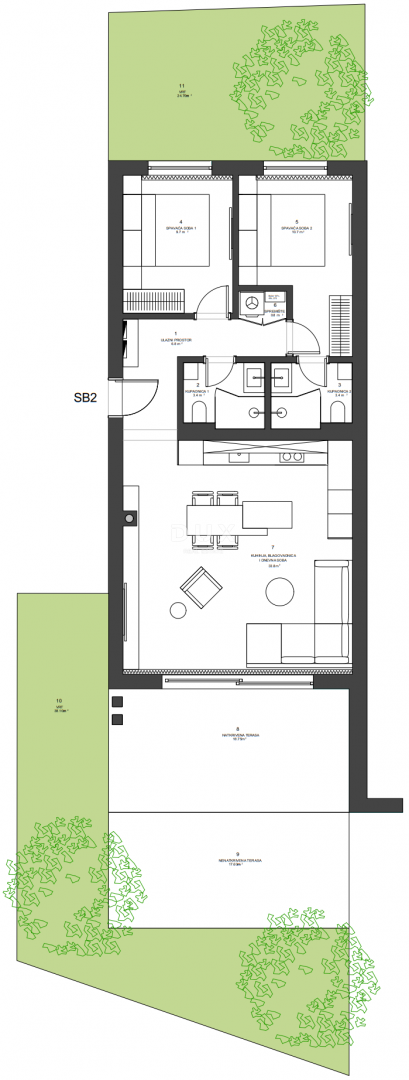 ZADAR, ZATON - Appartamento con giardino a 95 metri dal mare! SB2