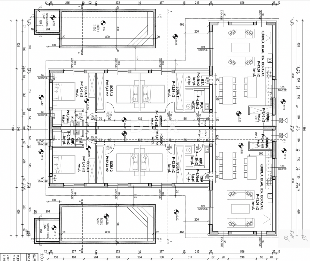 ISTRIA, BARBAN - Terreno edificabile con permesso di costruire per una casa bifamiliare con piscina